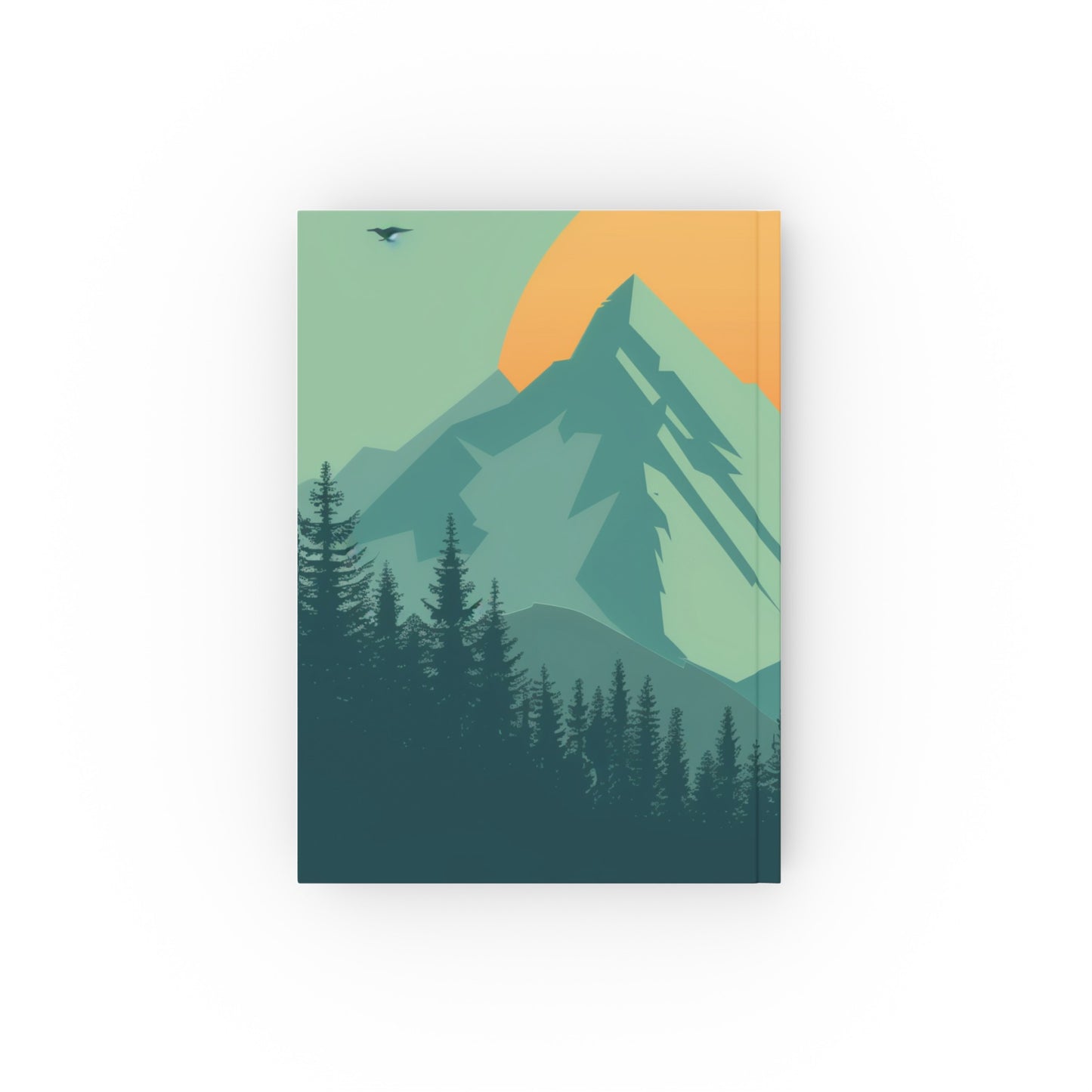 "Minimalist mountain landscape journal for serenity and inspiration, ideal gift for nature lovers"