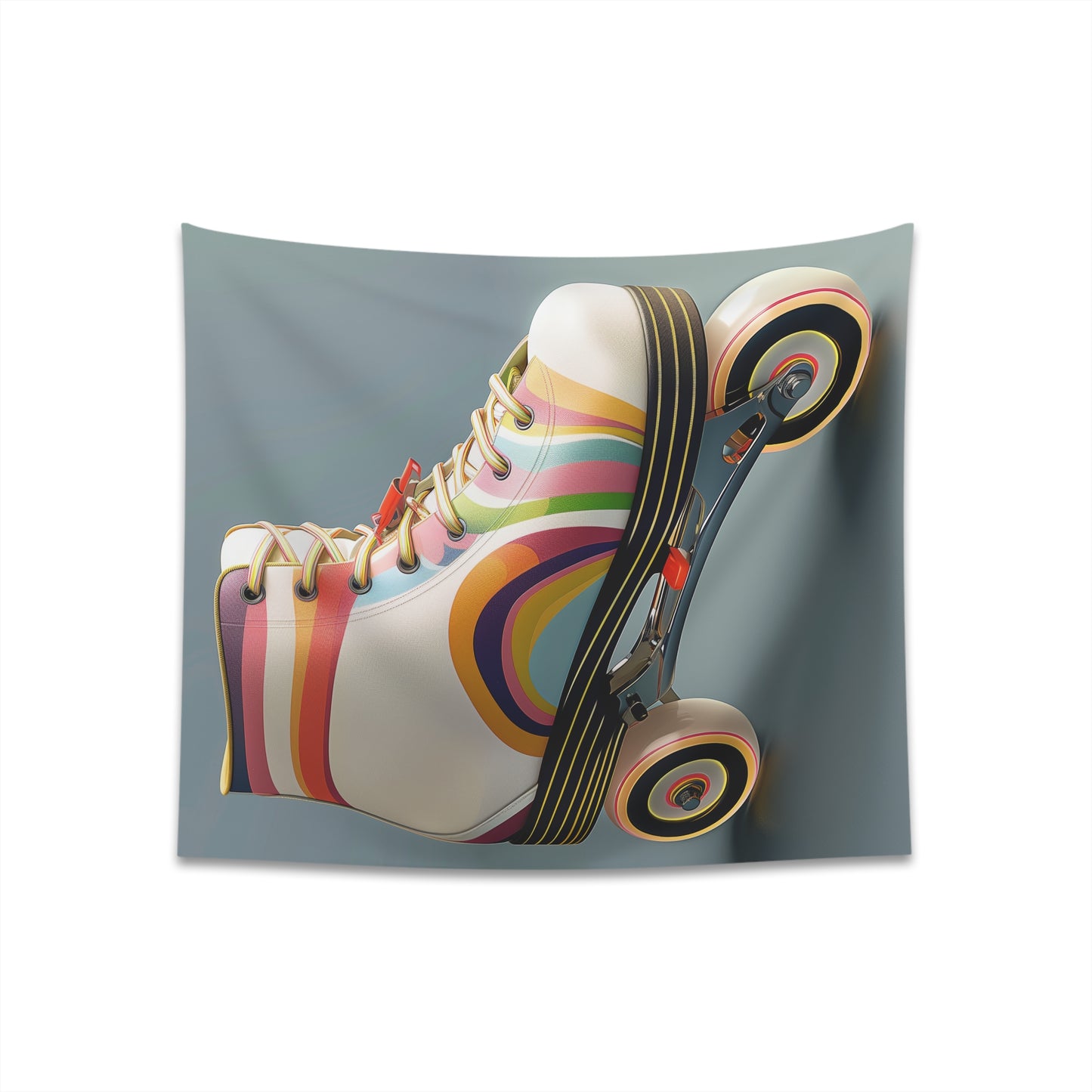 Retro Roller Skate Tapestry: Vibrant and Nostalgic Wall Art - Perfect for Vintage Fans!