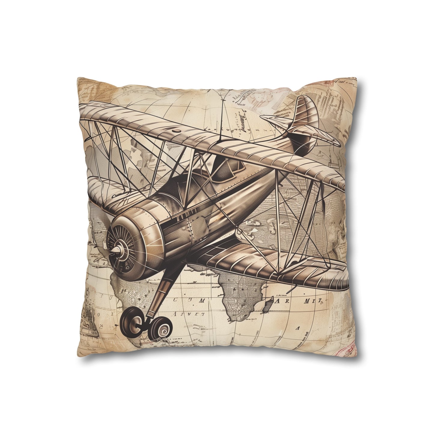 "Passport to Dreams Pillowcase - Vintage-inspired travel design, perfect for all seasons and makes a great gift. High-quality and stylish."