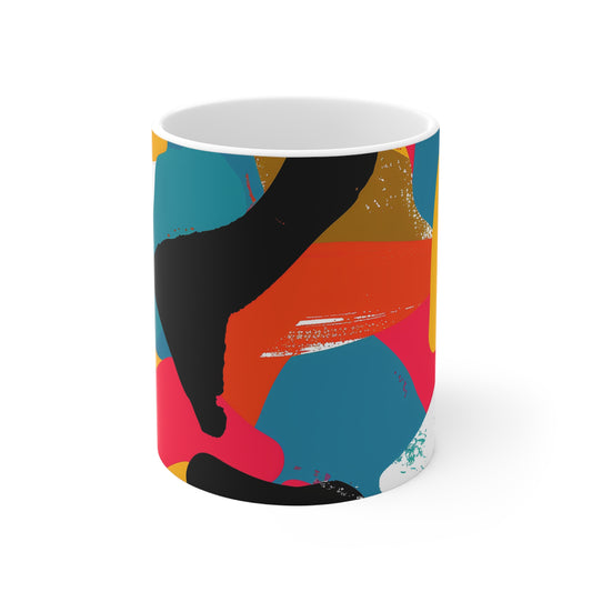 Vibrant Abstract Coffee Mug | Mugs | 11 oz, Ceramic, Coffee Mugs, Home & Living, Kitchen, Mugs, Sublimation | Prints with Passion