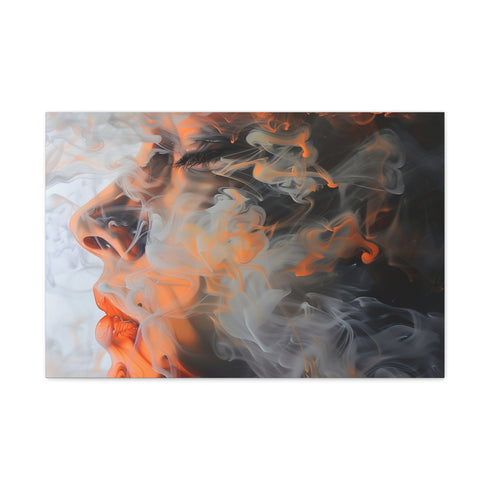 Abstract Smoke Art — Canvas Wall Art — Living Room Wall Lifestyle View