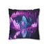 Glowing Crystal Cave with Reflections (Edition II) — 40×40 Cushion Cover — Double-Sided Back & Concealed Zip Detail