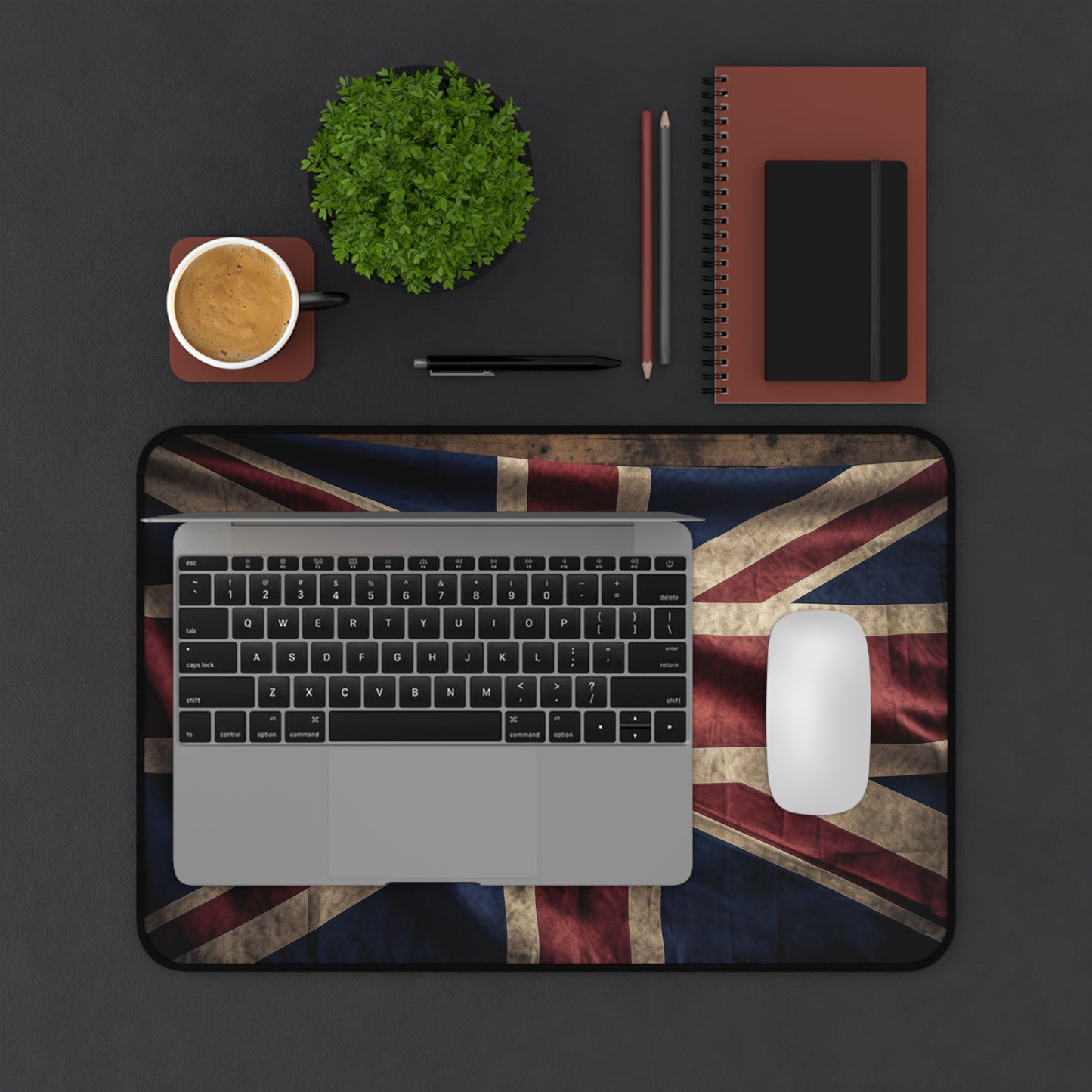 "Union Jack Great Britain desk mat for British flair in your workspace, durable material"