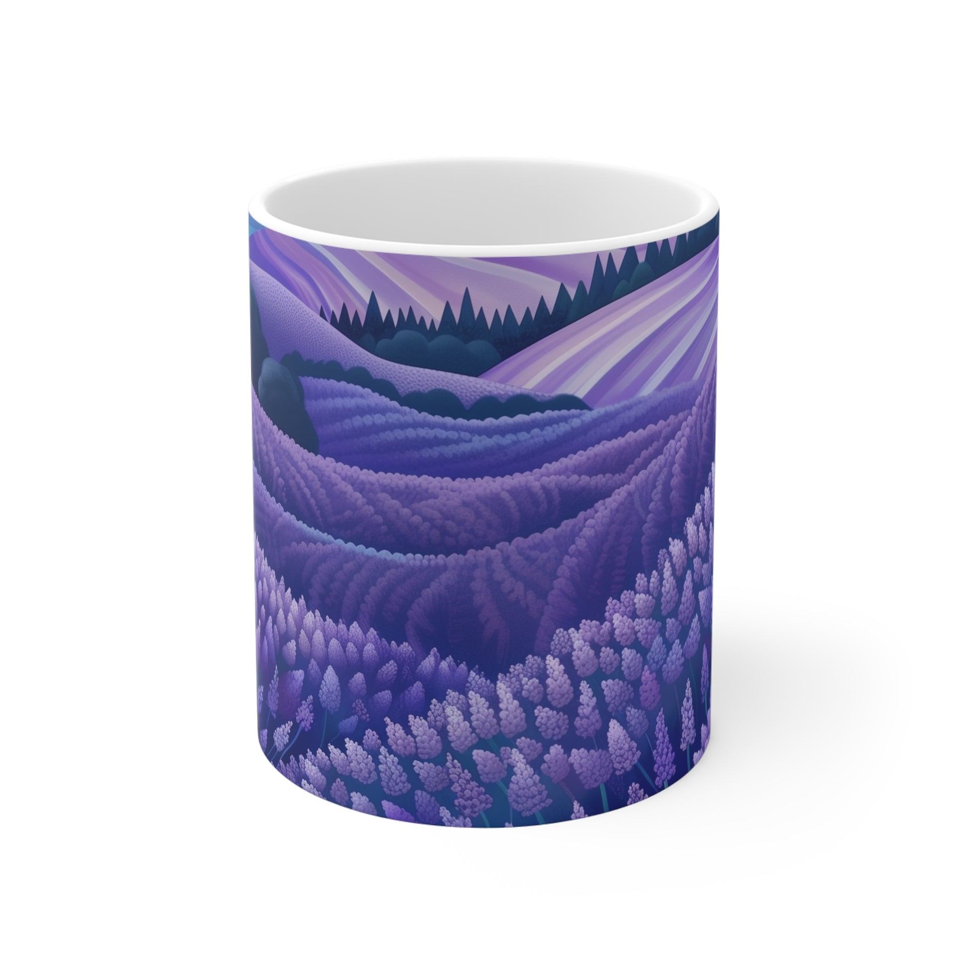 Serene Lavender Fields Mug | Mugs | 11 oz, Ceramic, Coffee Mugs, Home & Living, Kitchen, Mugs, Sublimation | Prints with Passion