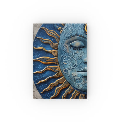 "Explore cosmic harmony with this Sun and Moon Mandala Journal - perfect for manifesting dreams and creativity"