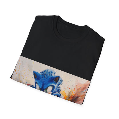 Sonic Watercolor Tee: A Speedy Splash