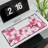 Japanese Pink Cherry Blossom Sakura — XL & XXL Desk Mat — 3mm Non-Slip Natural Rubber Base Detail