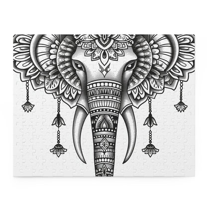 Serene Mandala Elephant Jigsaw Puzzle for Relaxation and Mindfulness