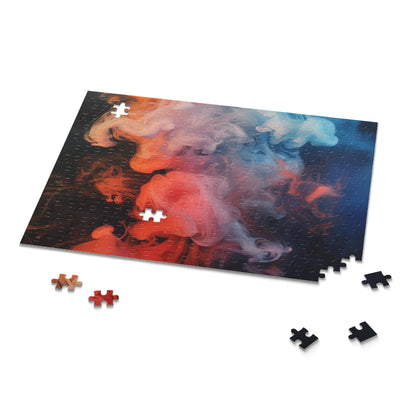 Abstract Smoke Art Jigsaw Puzzle - Mesmerizing colorful design for art lovers and puzzle enthusiasts