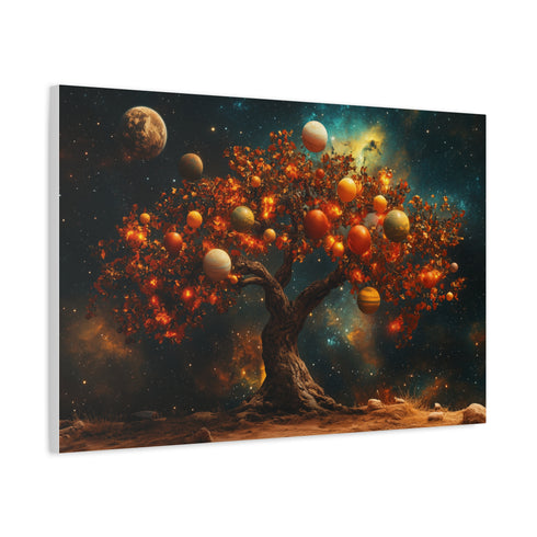 Tree with Planets Growing as Fruit (Edition II) — Canvas Wall Art — Product Detail View 6