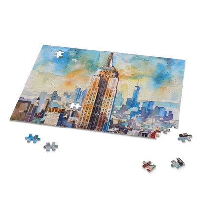 Empire State Watercolor Jigsaw