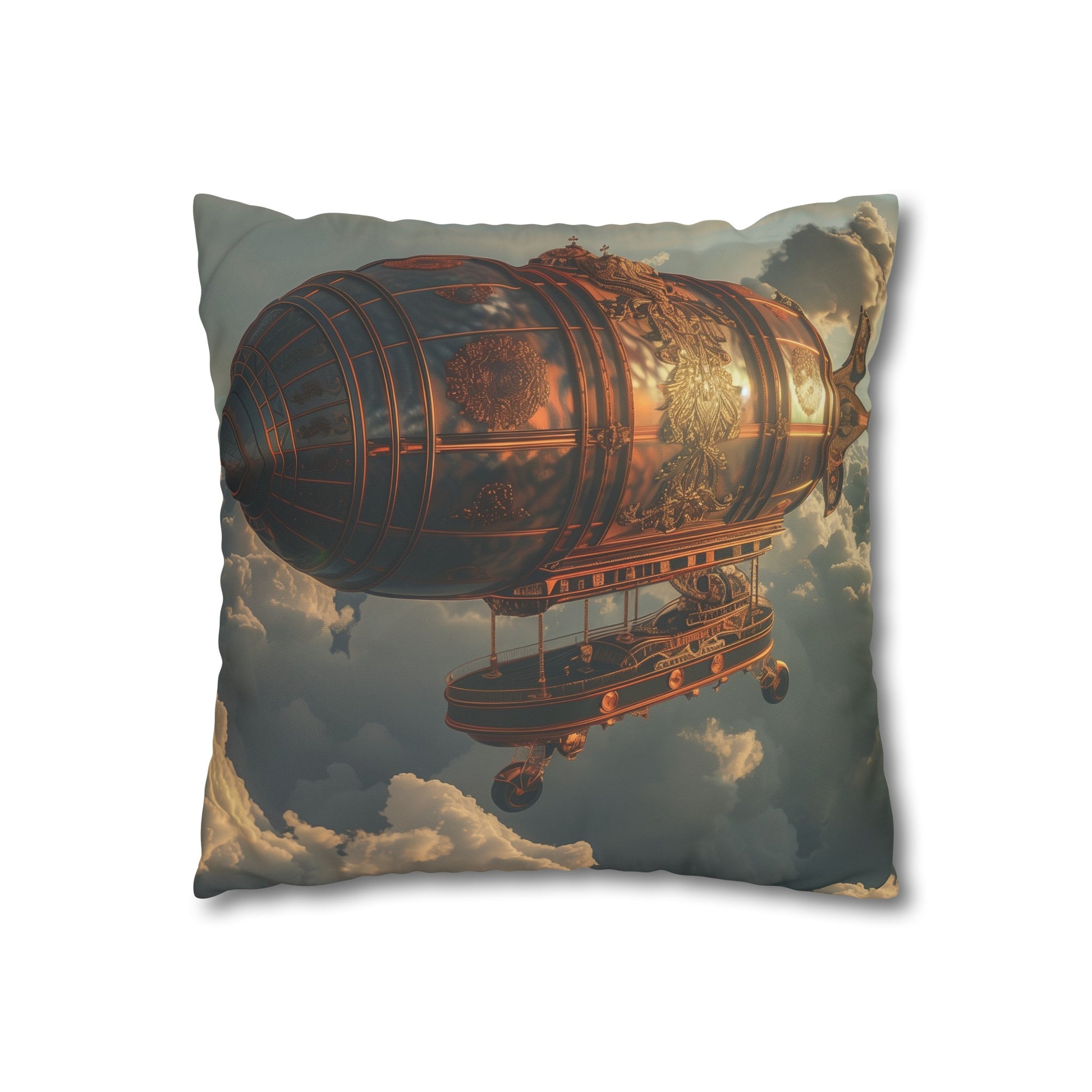 "Steampunk Airship Dreams Pillowcase - High-quality & stylish design for all seasons, perfect gift item"