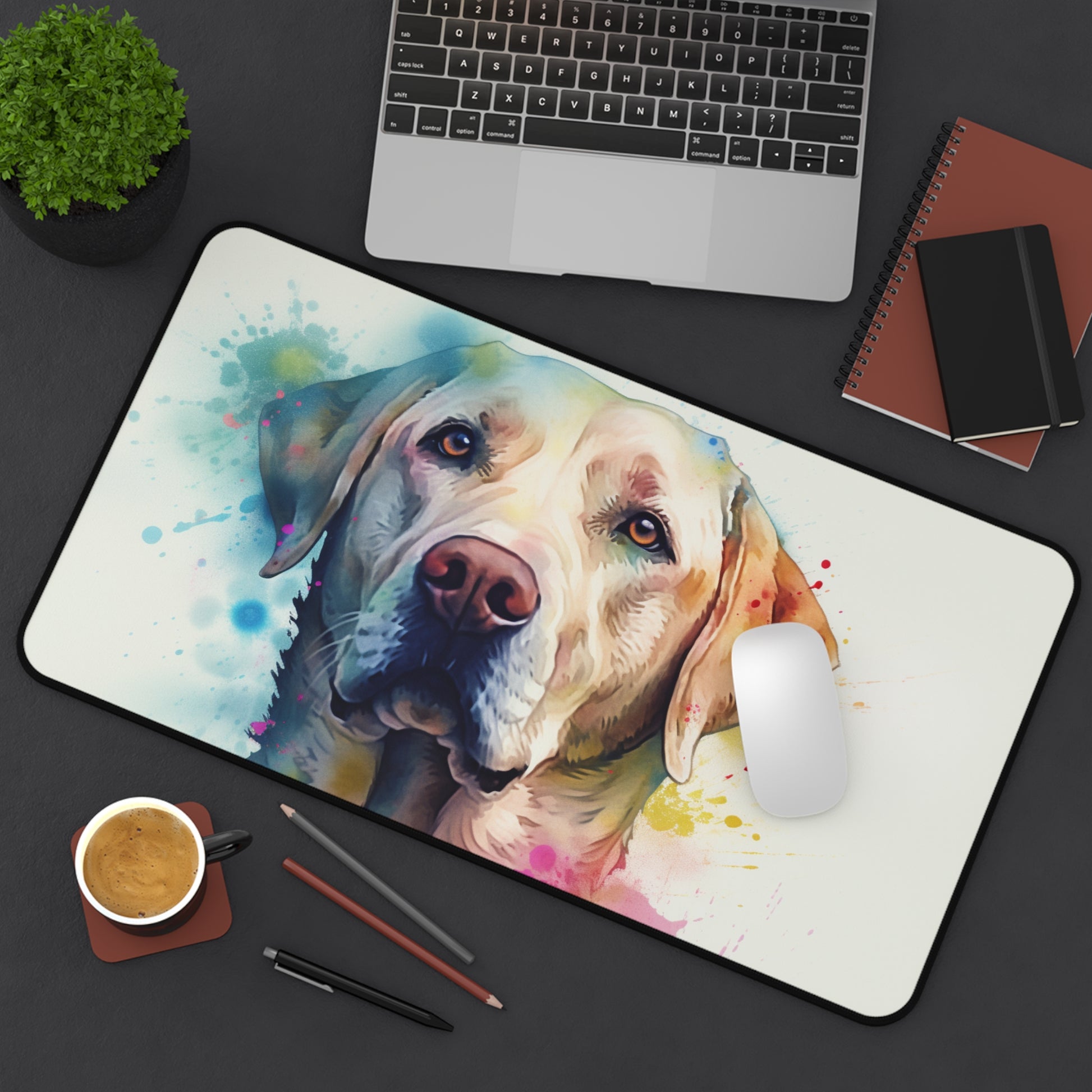 Labrador Love Desk Mat with Vibrant Colors - Cute and Playful Design for Dog Lovers