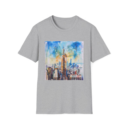 ## New York City Skyline Icon: The Empire State Building Watercolor T-shirt