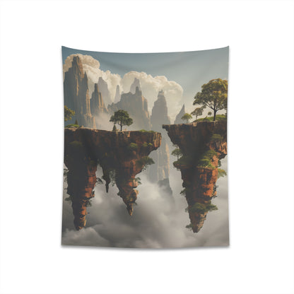 "Explore Floating Worlds Surreal Landscape Tapestry | High-Quality Home Decor Gift | 34" x 40" or 57" x 57" | Shop Now!"