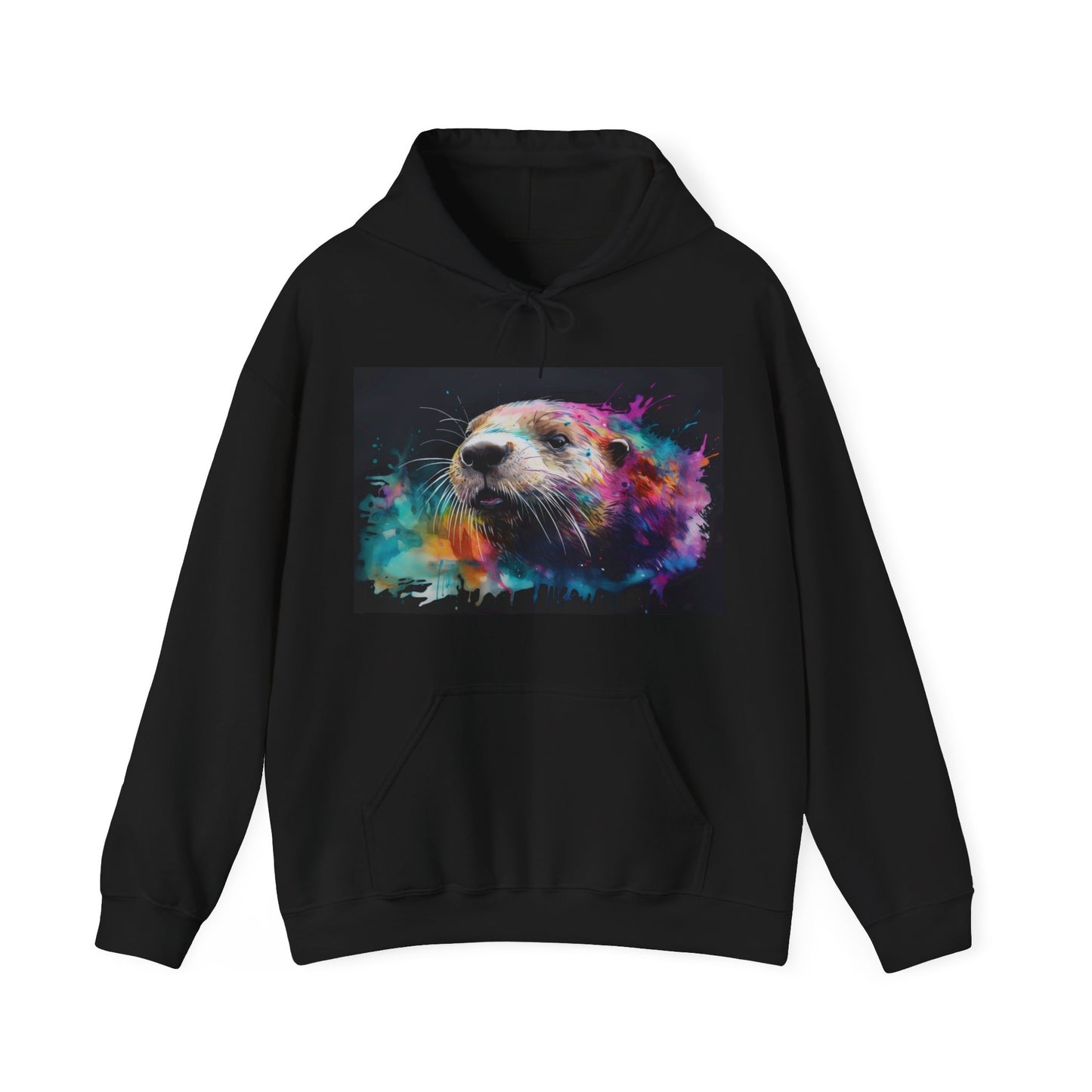 Smiling Otter Watercolor Hoodie | Hoodies | DTG, Hoodies, Men's Clothing, Regular fit, Unisex, Women's Clothing | Prints with Passion