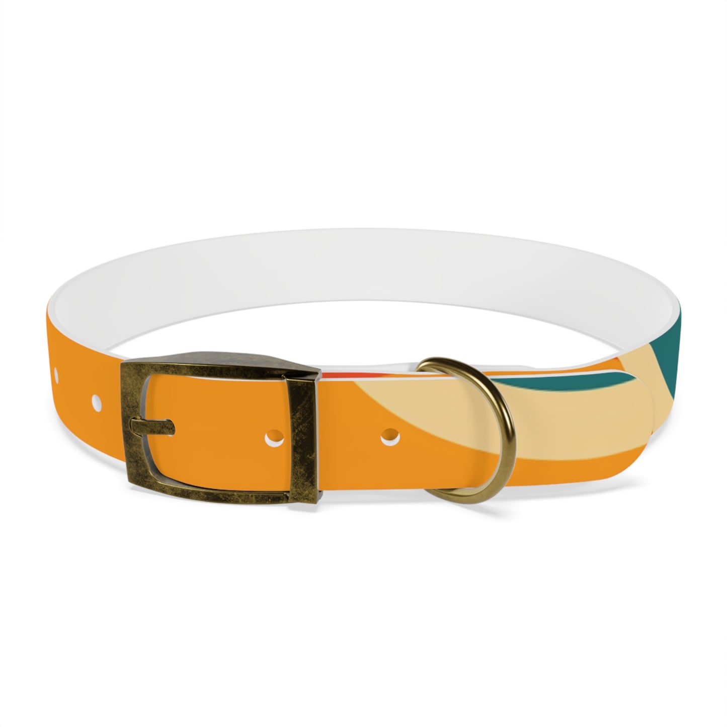 Retro Waves Dog Collar: Colorful & Vibrant Design