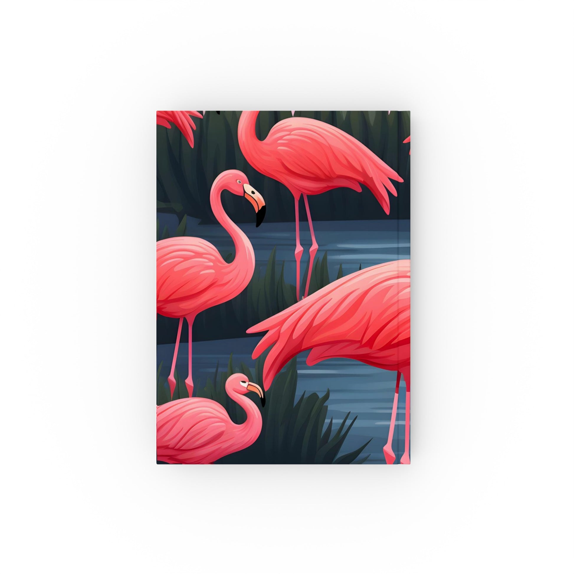 "Flamingo Fever Tropical Paradise Journal - Vibrant flamingo pattern for capturing dreams and thoughts. High-quality, versatile, and stylish. Great gift idea!"