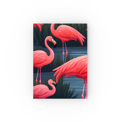 "Flamingo Fever Tropical Paradise Journal - Vibrant flamingo pattern for capturing dreams and thoughts. High-quality, versatile, and stylish. Great gift idea!"