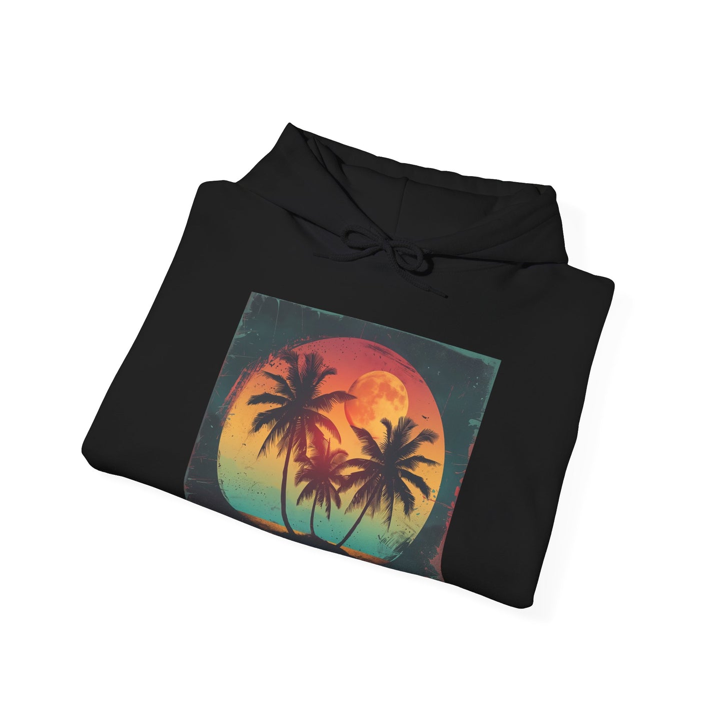 Tropical Twilight Retro Sunset Hoodie