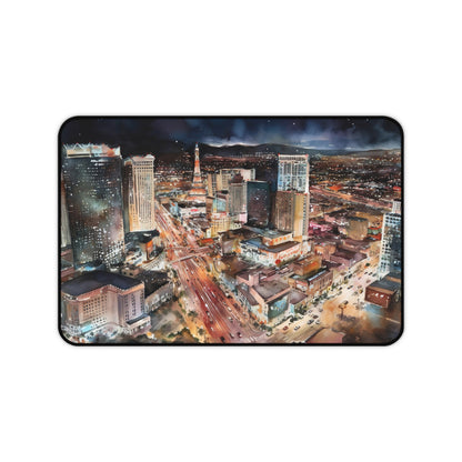 "Vegas Night Desk Mat - Vibrant and fun workspace accessory for creative inspiration"