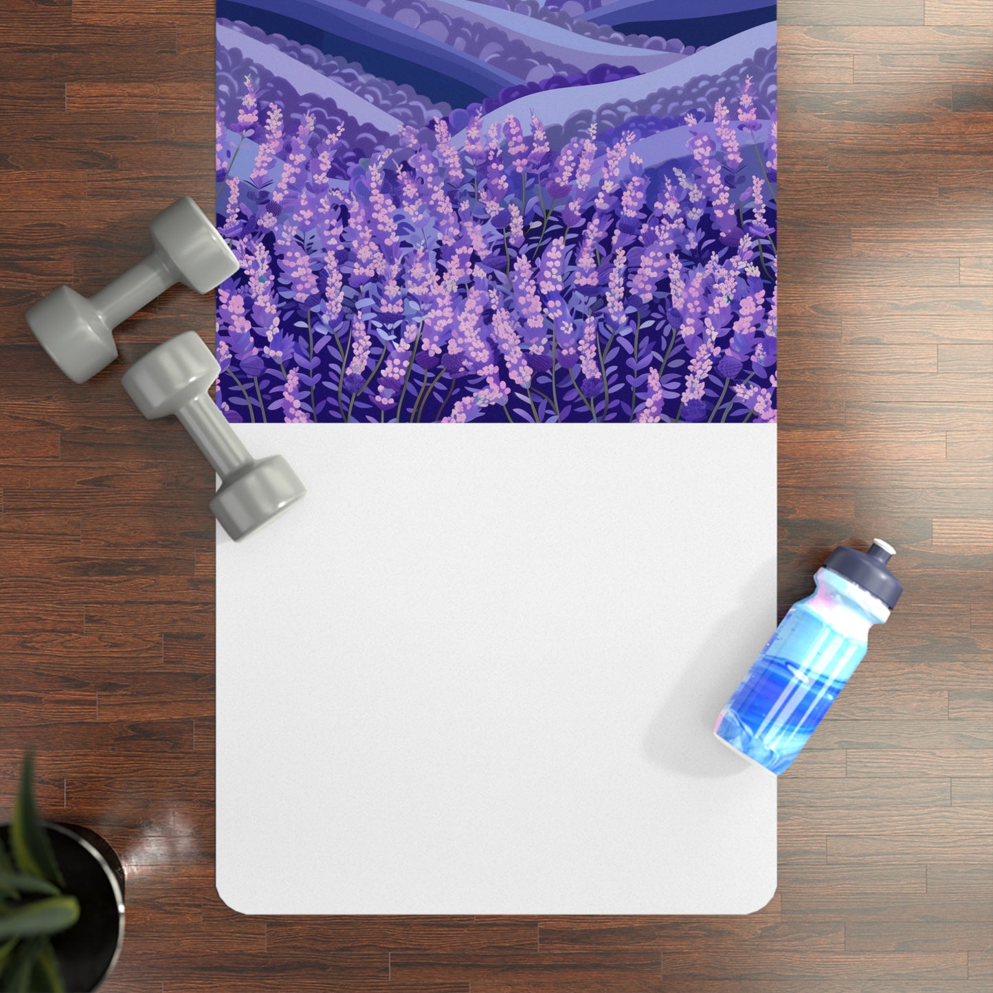 Serene Lavender Fields Yoga Mat