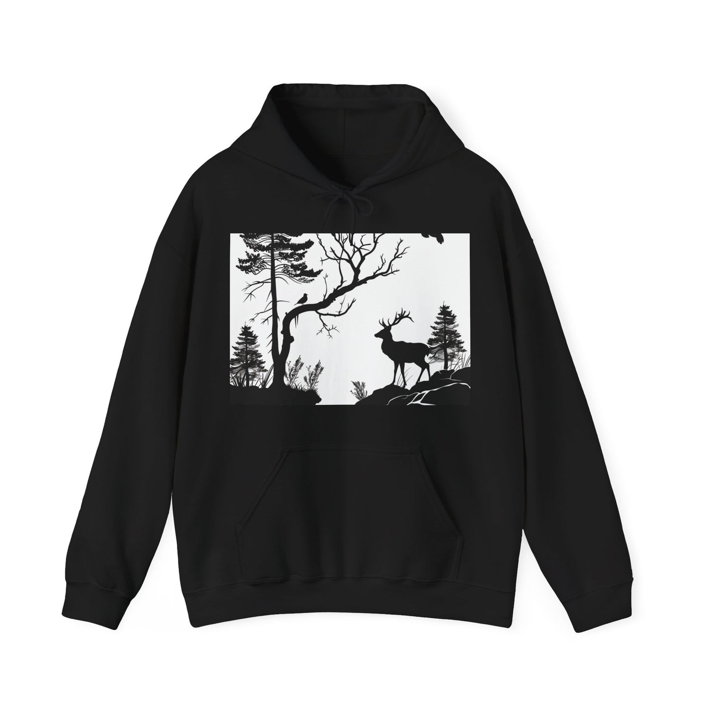 Untamed Spirit: Celebrate the Majesty of Wildlife in This Nature Silhouette Hoodie | Hoodies | DTG, Hoodies, Men's Clothing, Regular fit, Unisex, Women's Clothing | Prints with Passion