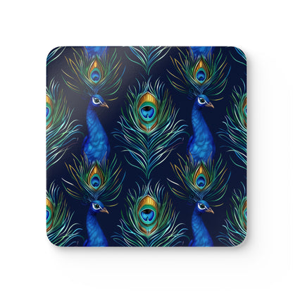 Peacock Paradise Coaster Set | Home Decor | Accessories, Coasters, Desk, Kitchen, Kitchen Accessories, Sublimation, Summer Picks | Prints with Passion