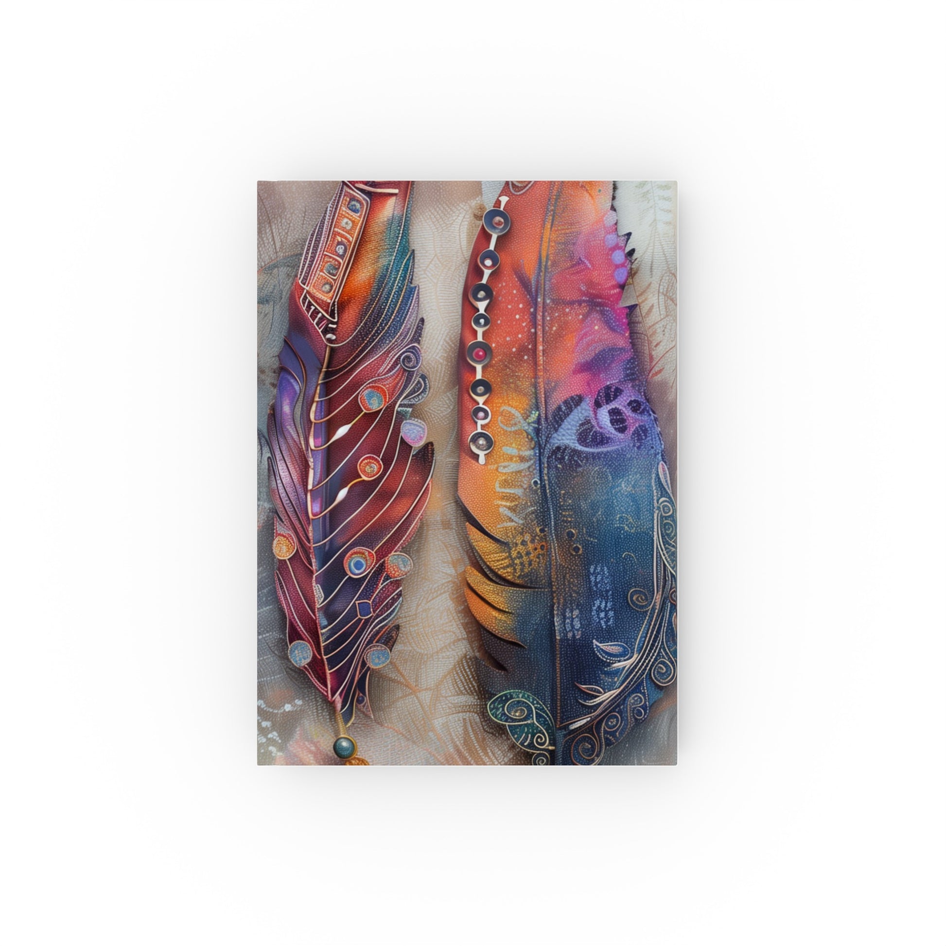 "Bohemian Spirit: A Feather Journal - High-quality, versatile, and stylish journal perfect for all seasons. Great gift idea."