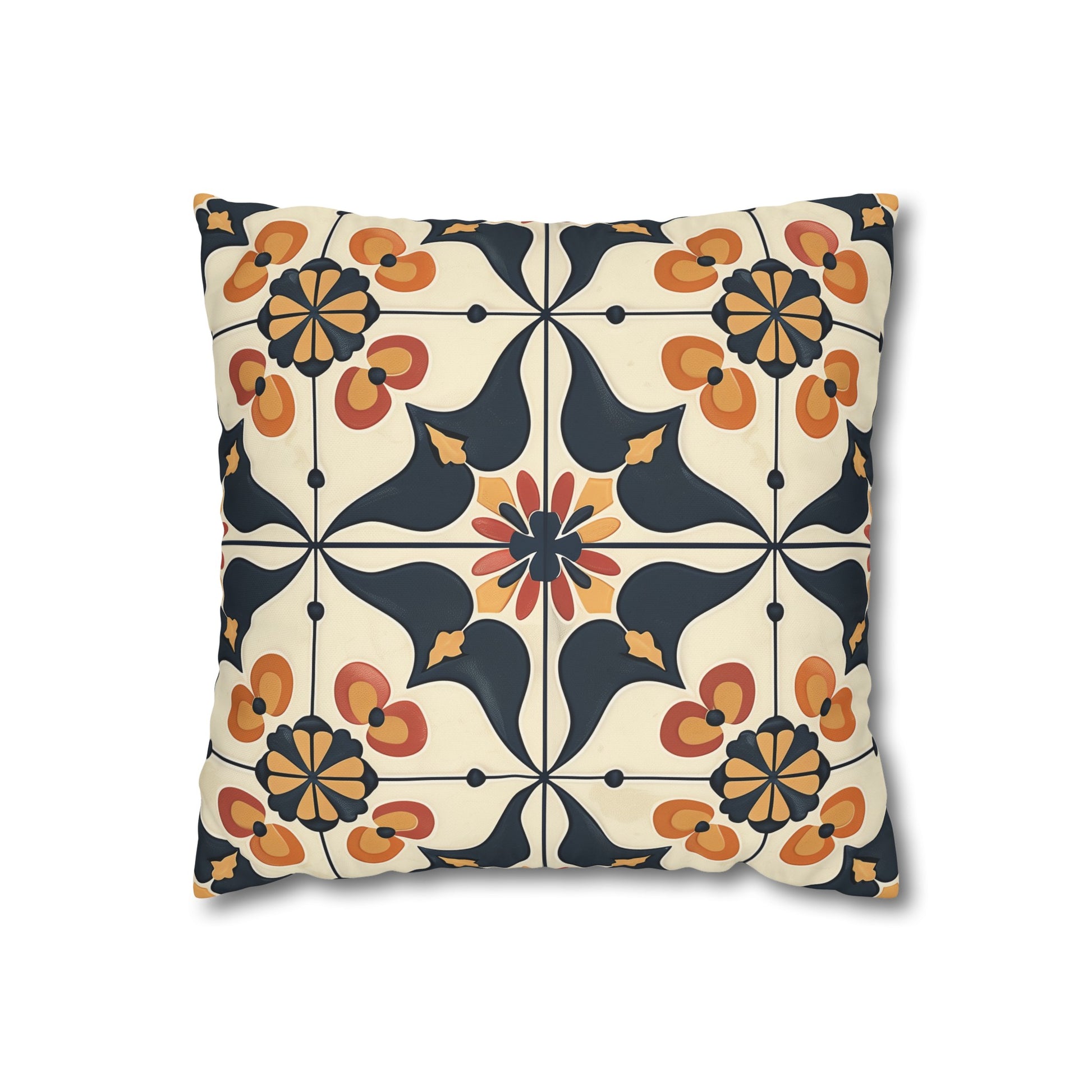 "Artisan Tiles Pillowcase - Elevate Your Bedroom Decor with Vibrant and Intricate Design"