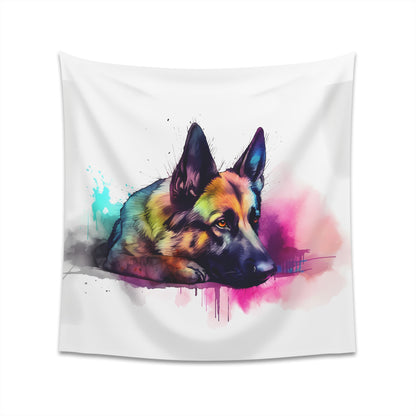 German Shepherd Devotion Tapestry: A Symbol of Courage and Companionship | High-Quality, Stylish Design Perfect for Dog Lovers | Available in 2 Sizes