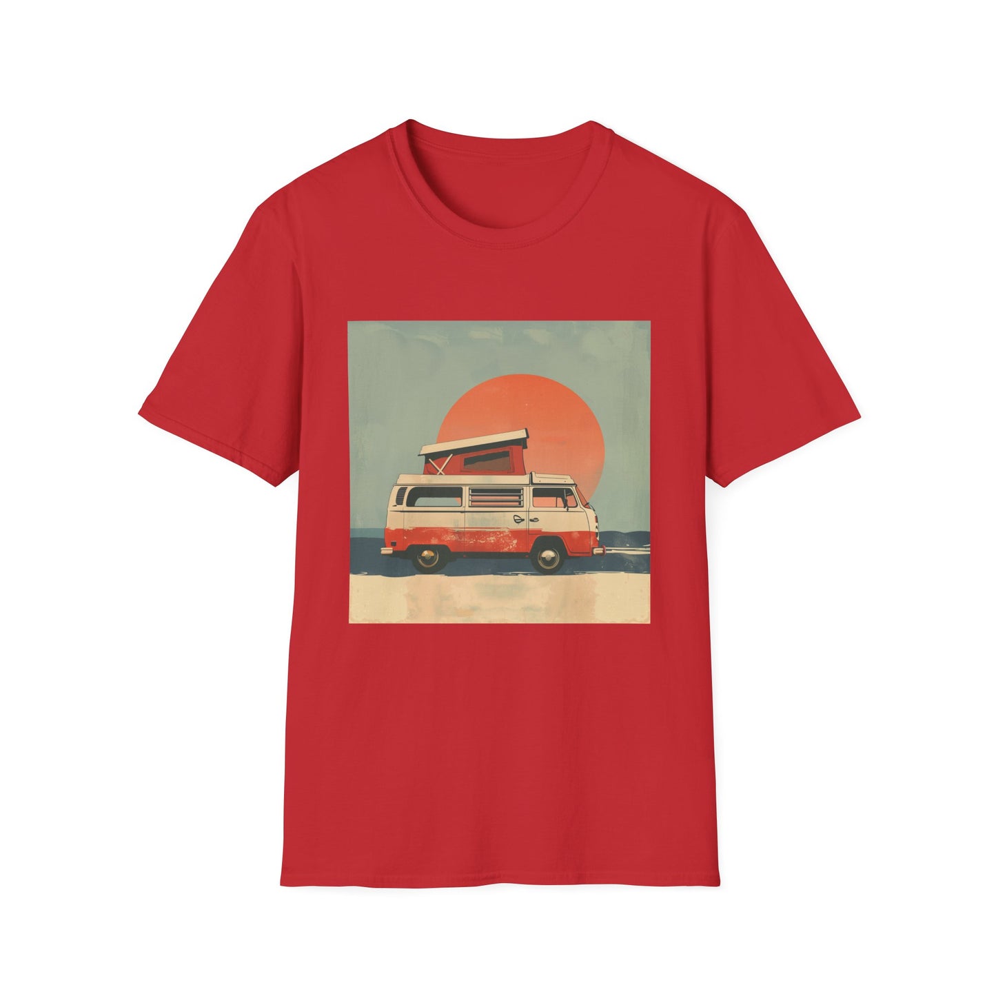 Chasing Horizons: Retro Camper Van at Sunset T-Shirt