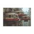 Sci-Fi City with Floating Trains — Canvas Wall Art — Living Room Wall Lifestyle View