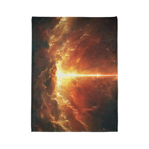 Solar Sword Shattering the Sky Plush Fleece Throw Blanket