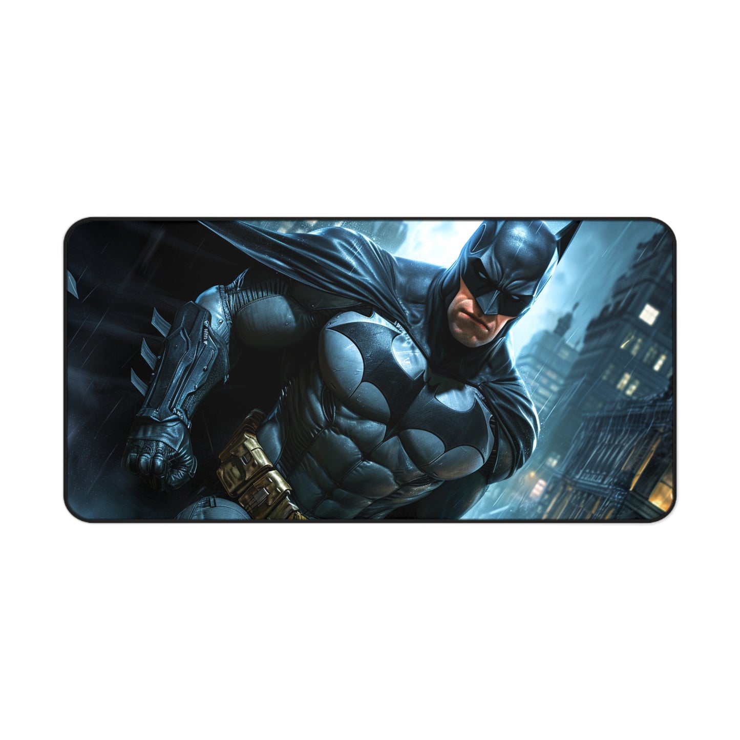 "Batman Gotham City Desk Mat - Iconic imagery and durable design for superhero fans"