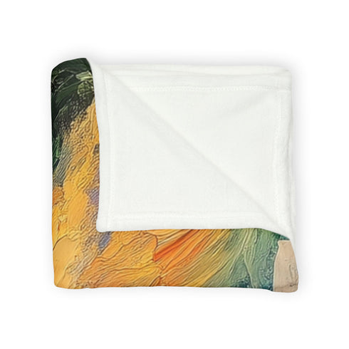 Phoenix Reborn in Waterfall of Color — Plush Fleece Throw Blanket — Product Detail View 11