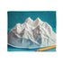 Paper Planet with Pencil Mountains Plush Fleece Throw Blanket