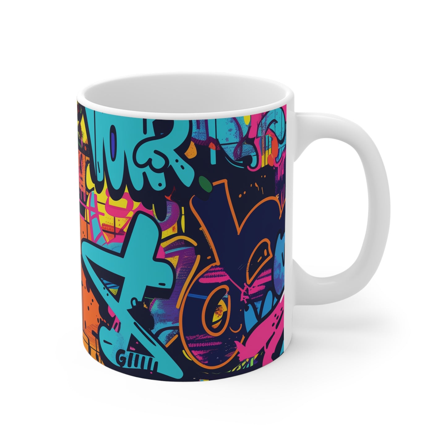 Neon Urban Graffiti Coffee Mug