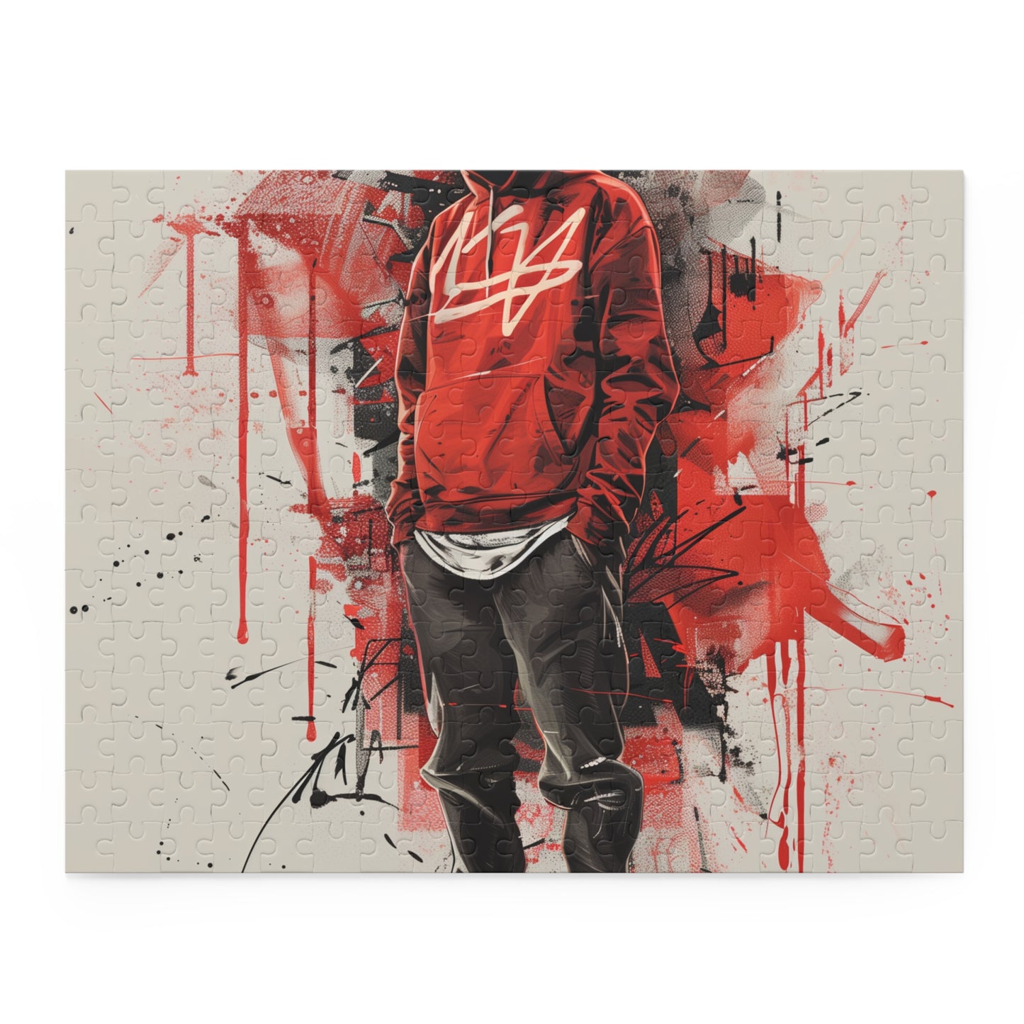 Trendy Urban Typography Jigsaw Puzzle - Streetwear Inspired Design for Art & Fashion Fans