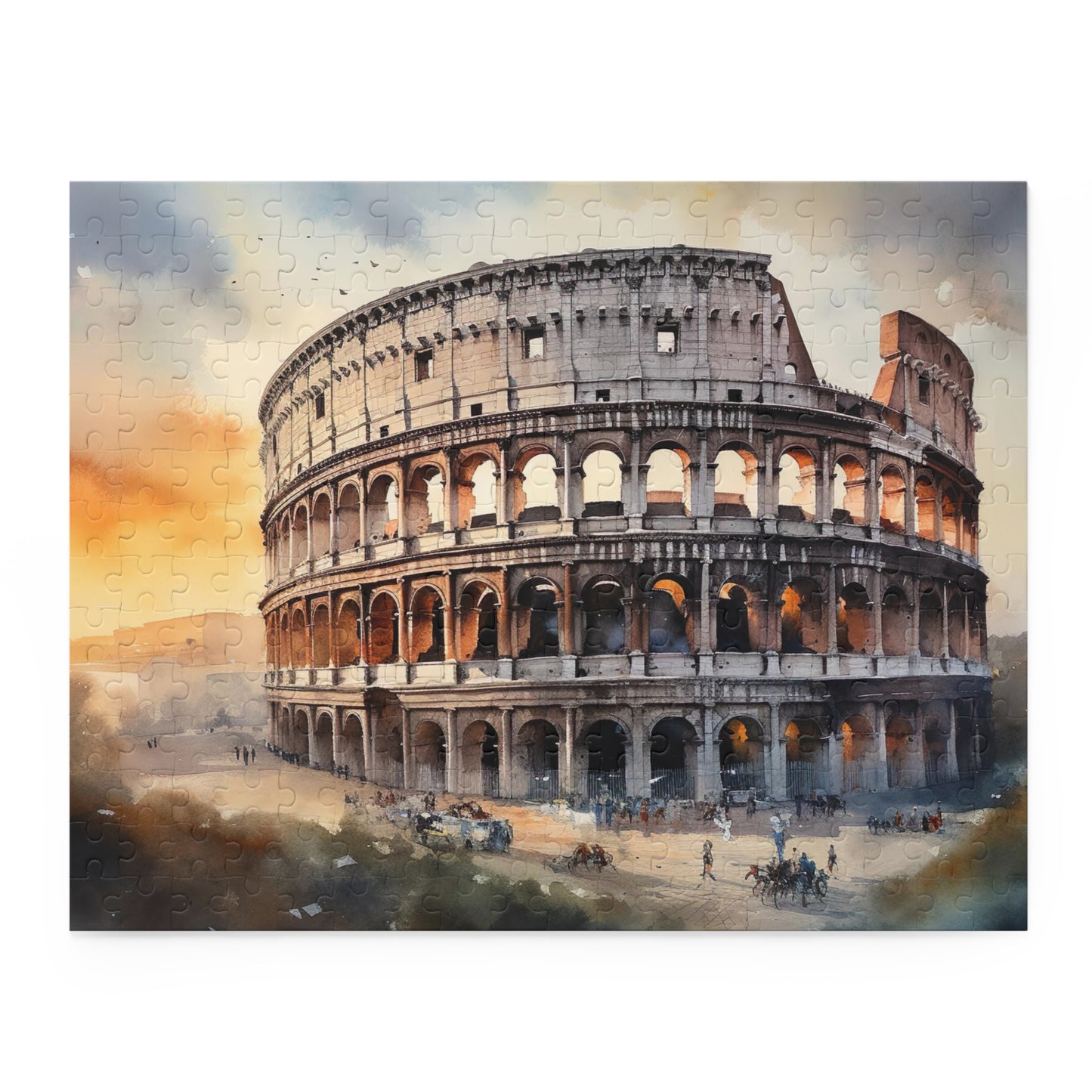 "Challenging Colosseum Rome jigsaw puzzle, perfect for history buffs and puzzle enthusiasts"