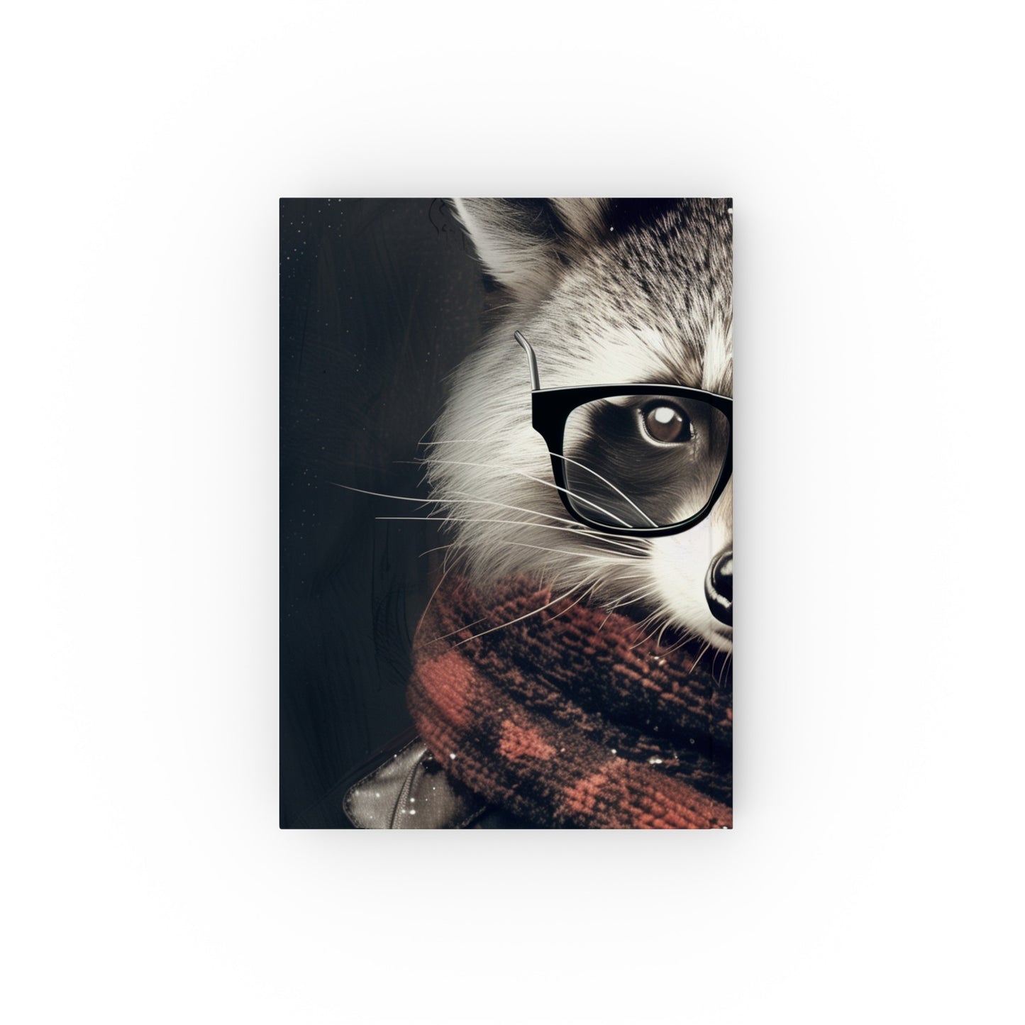 "Raccoon Rebel Hipster Nocturnal Journal - Urban cool meets wild charm in this quirky raccoon-themed journal!"