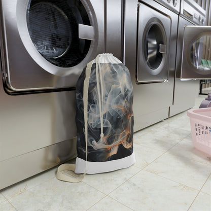 "Smoke Art Laundry Bag - Unique abstract design adds creativity to laundry day routine"