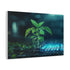 Plant Growing from a Digital Screen — Canvas Wall Art — Side Profile & Stretched Corner Detail