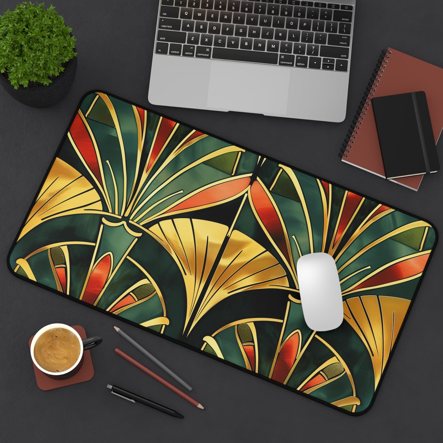 Personalized Neoprene Desk Mat | Anti-Slip Backing | Customizable in 3 Sizes | Durable Hemmed Edge | 31" × 15.5"