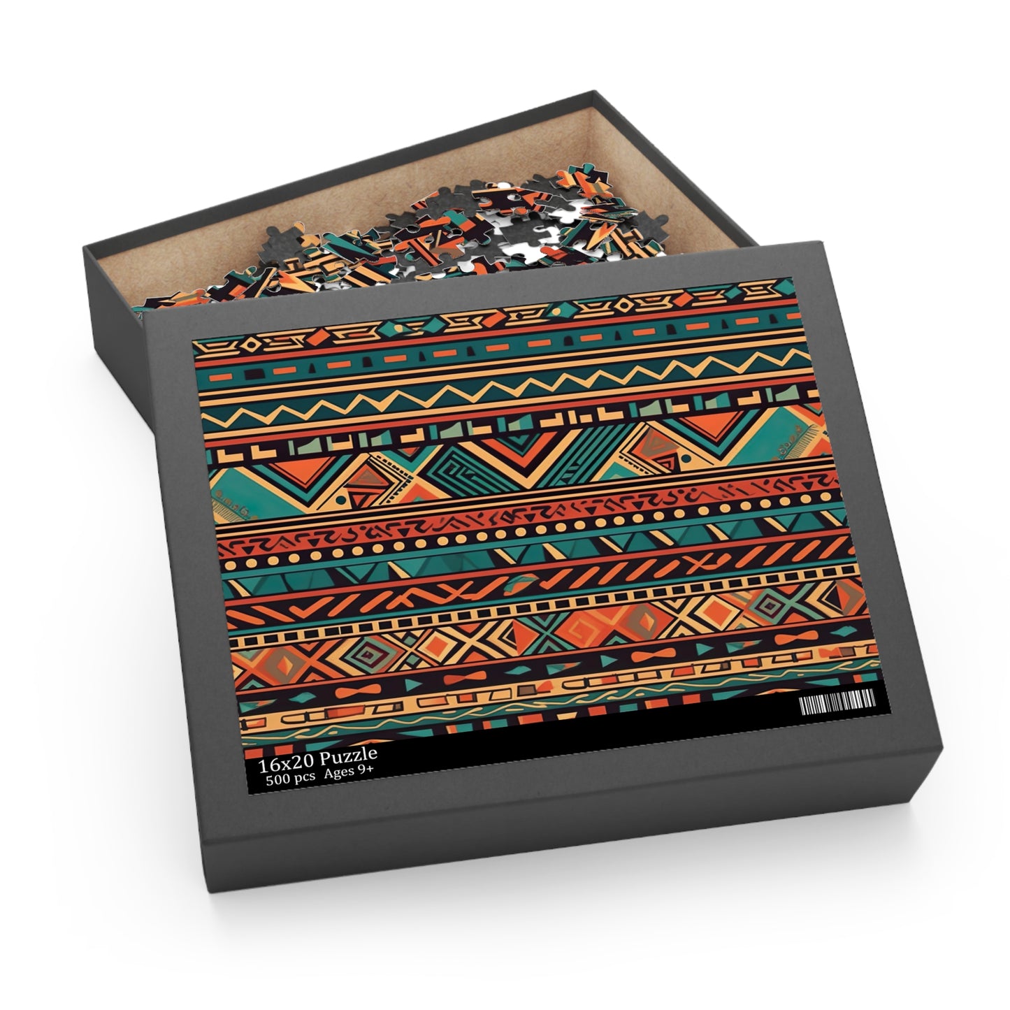 Vibrant Aztec Mysteries jigsaw puzzle with intricate pattern design for immersive fun