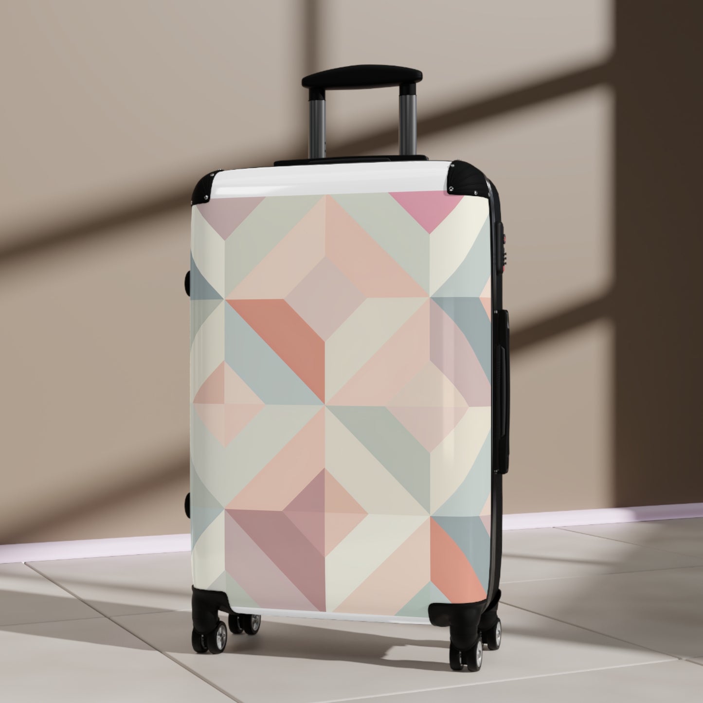 Pastel Geometric Adventure Suitcase