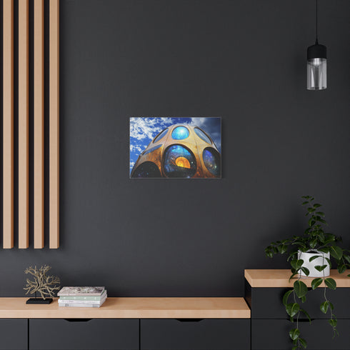 Solar Cathedral Floating in Orbit Stretched Canvas Wall Art