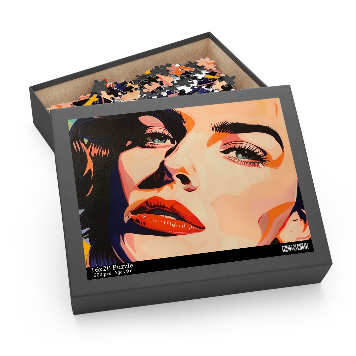 Pop Art Portrait Jigsaw Puzzle - Vibrant colors and intricate details for art enthusiasts