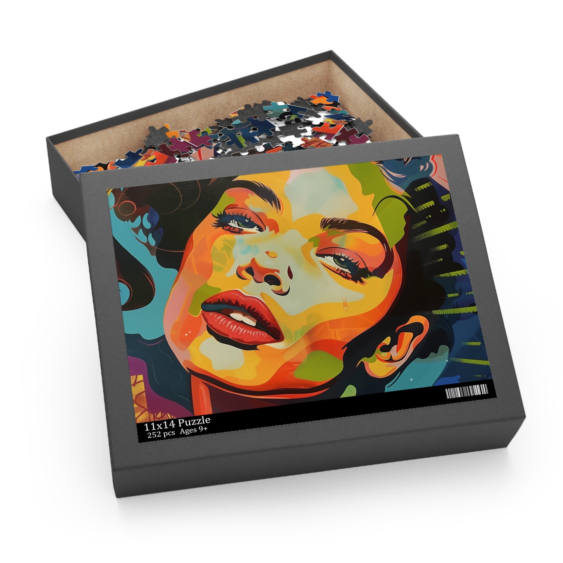 Colorful Pop Art Portrait Jigsaw Puzzle - Vibrant and unique puzzle for art lovers