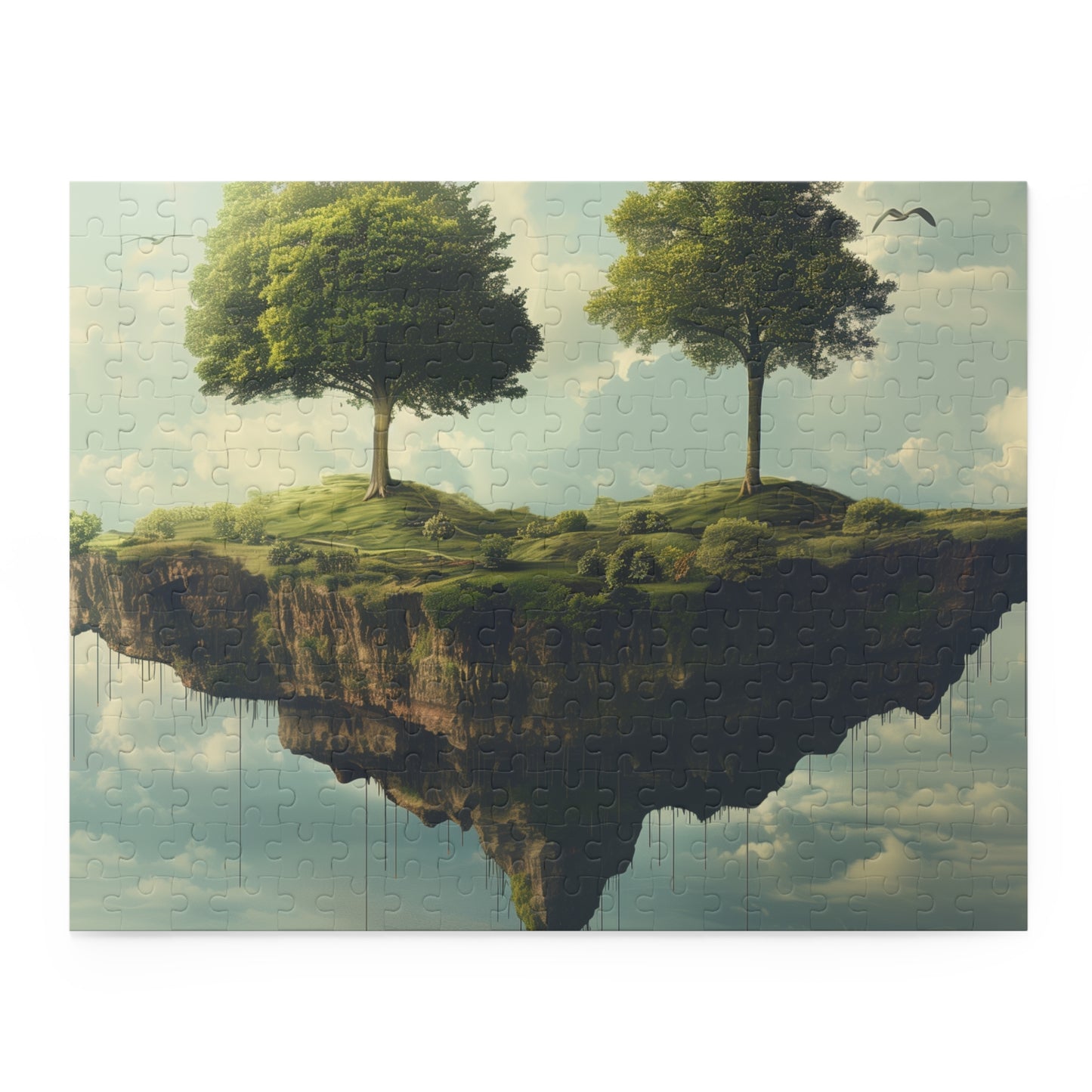 "Floating Island Dreamscape Puzzle - Surreal landscape jigsaw puzzle for imaginative minds"